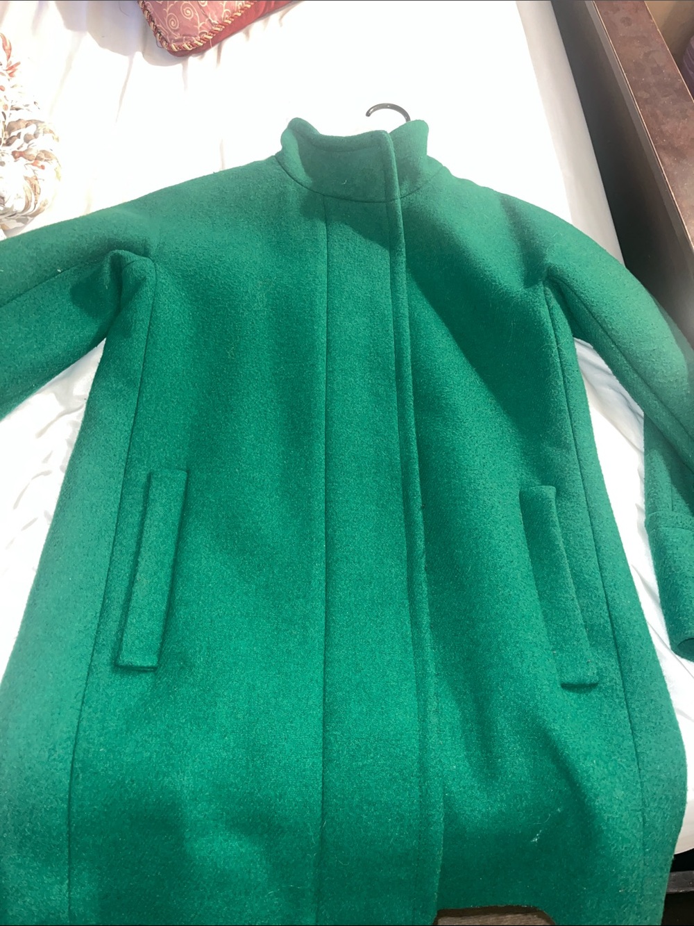 J.Crew Women's Emerald Green Stand-Collar Coat